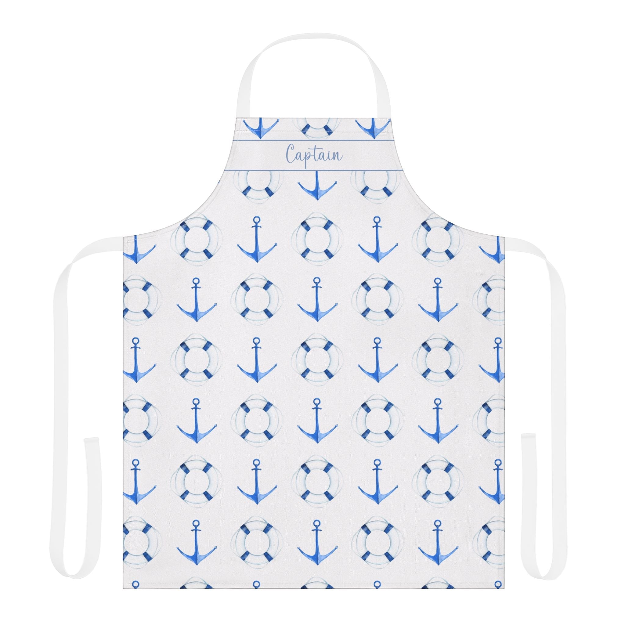 Personalized Sail Away Boat Anchor Apron - White - Hydrangea Lane Home