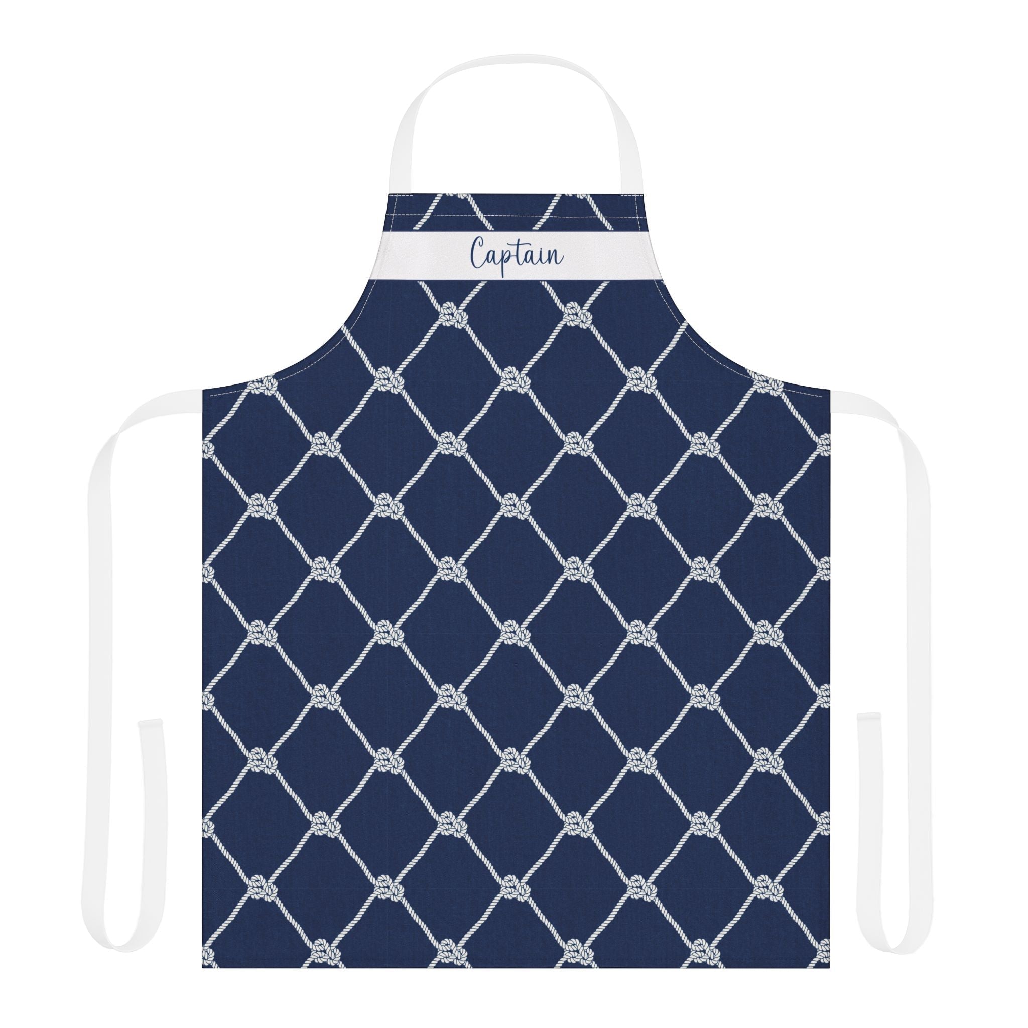 Personalized Sailing Rope Apron - Navy Blue - Hydrangea Lane Home