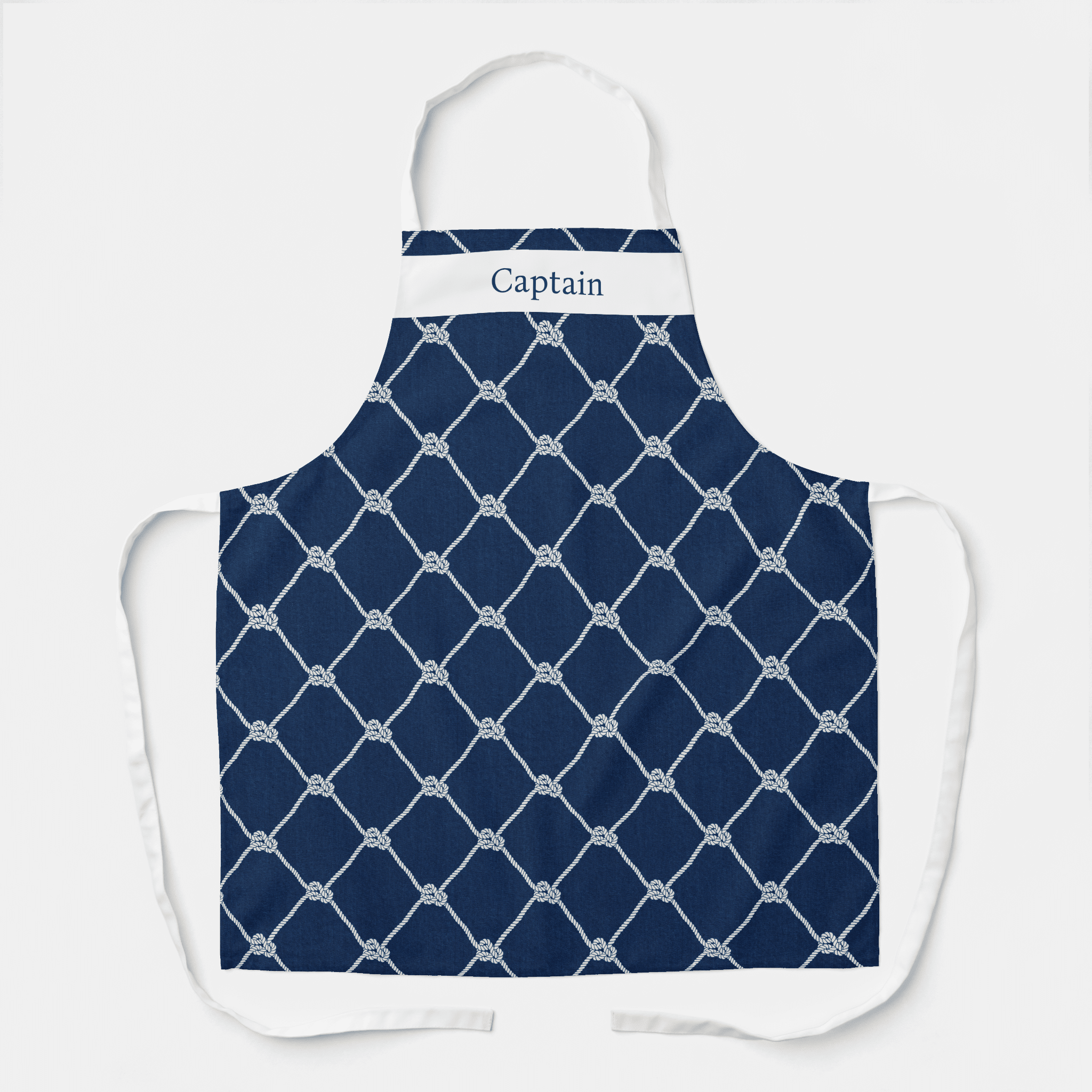 Personalized Sailing Rope Apron - Navy Blue - Hydrangea Lane Home