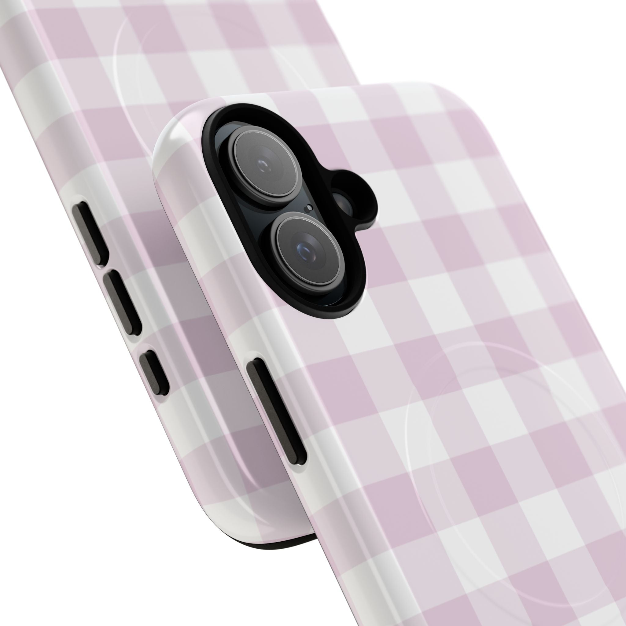 Pink Gingham Check MagSafe Tough iPhone Case - Hydrangea Lane Home