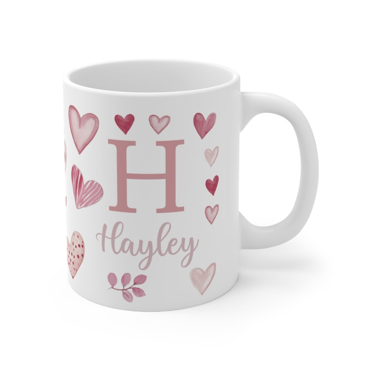 Pink Hearts Ceramic Mug - Hydrangea Lane Home