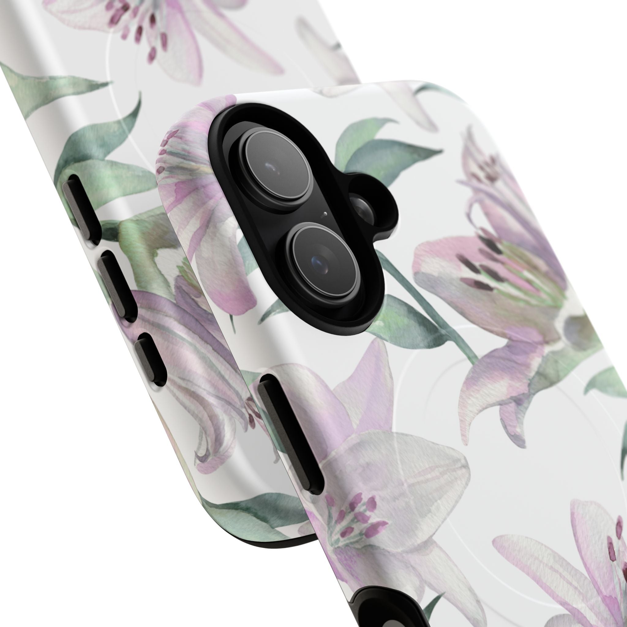 Pink Lilies MagSafe Tough iPhone Case - Hydrangea Lane Home