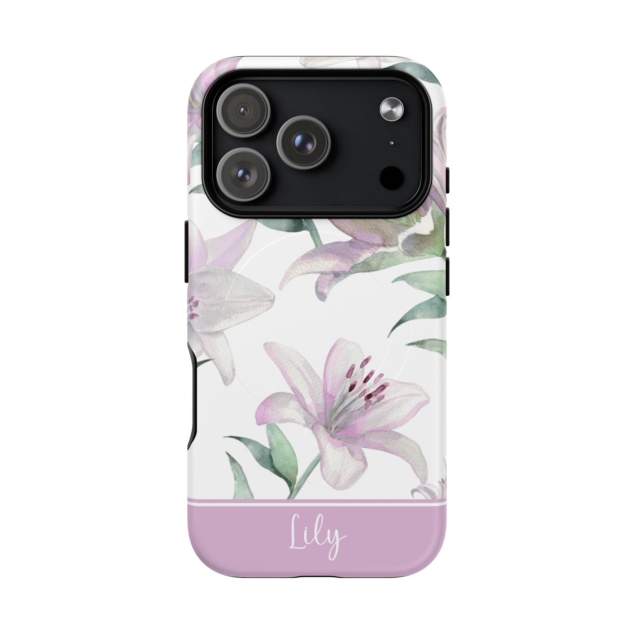 Pink Lilies MagSafe Tough iPhone Case - Hydrangea Lane Home