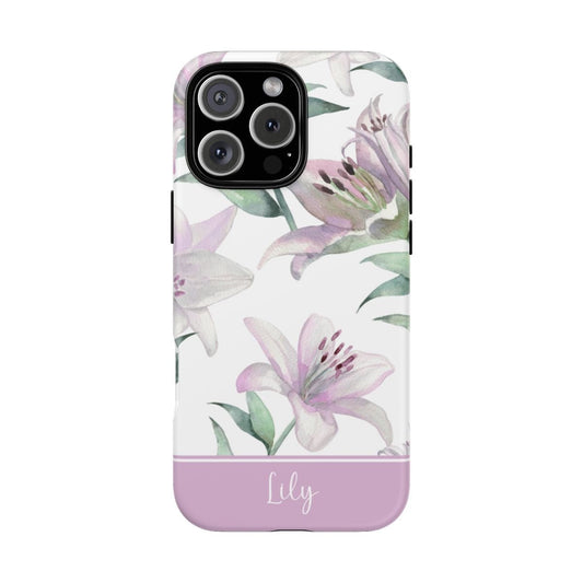 Pink Lilies Tough iPhone Case - Hydrangea Lane Home