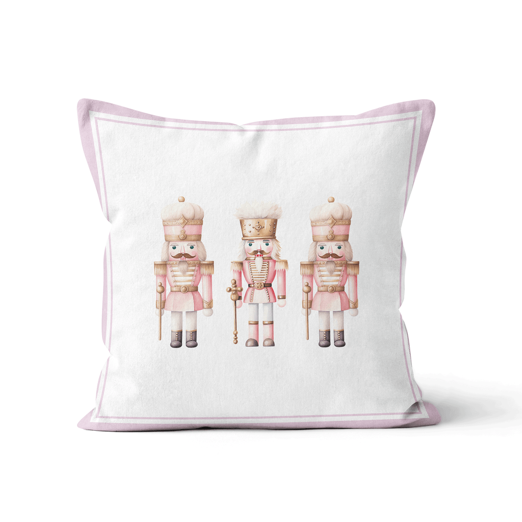 Pink Nutcracker Christmas Cushion/Pillow Cover - Hydrangea Lane Home