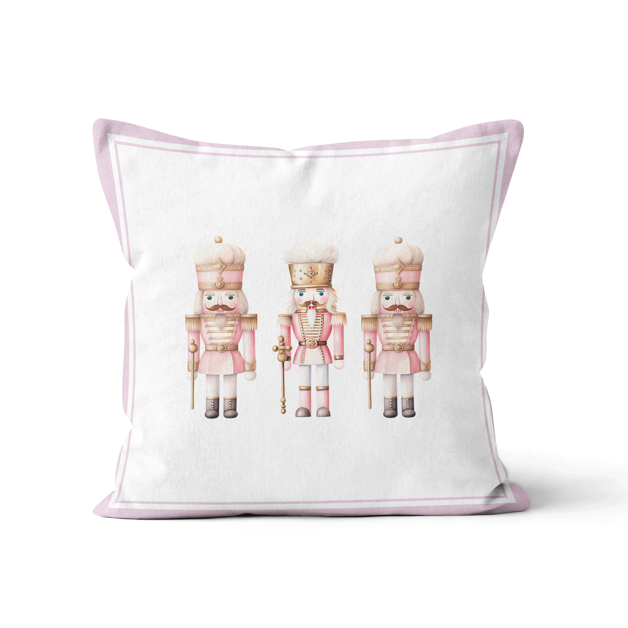 Pink Nutcracker Christmas Cushion/Pillow Cover - Hydrangea Lane Home