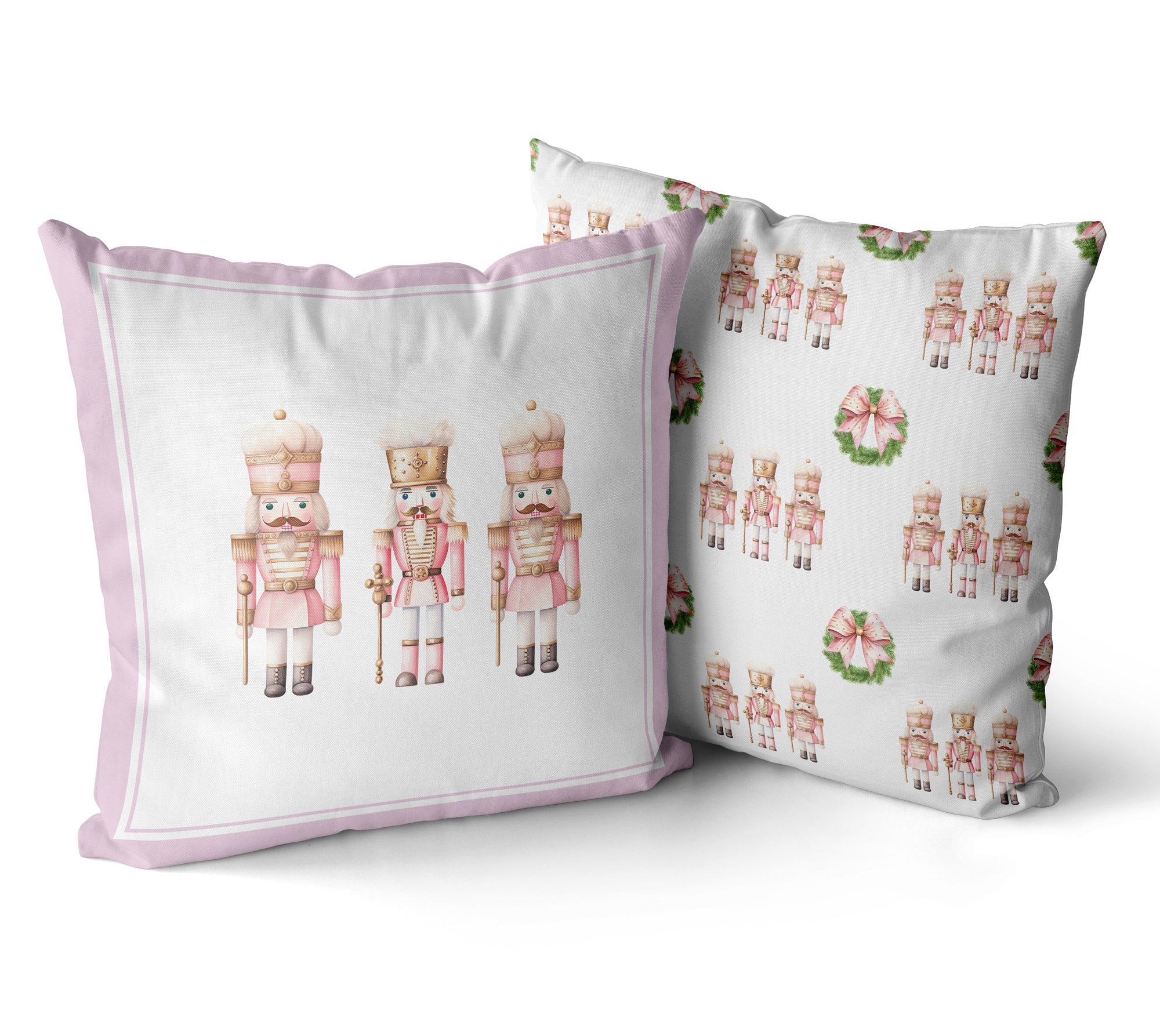 Pink Nutcracker Christmas Cushion/Pillow Cover - Hydrangea Lane Home
