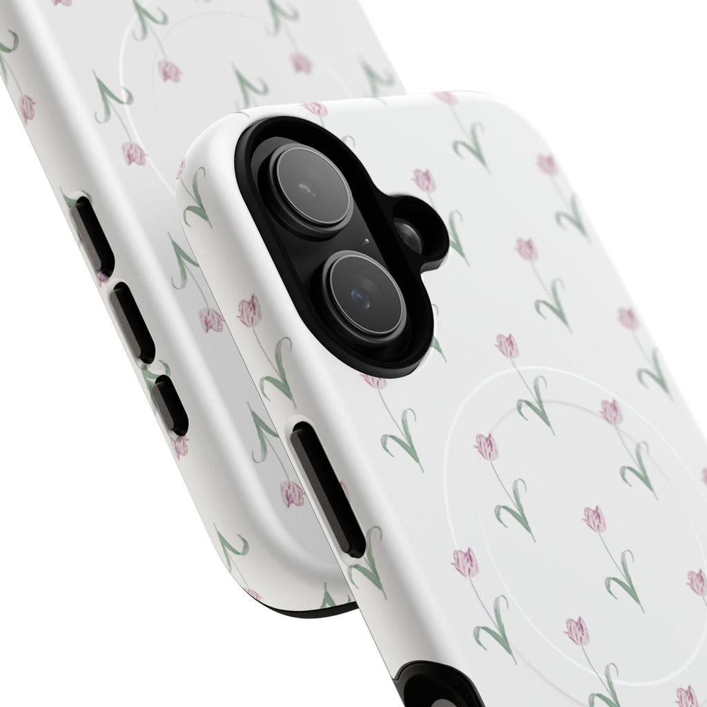 Pink Tulips MagSafe Tough iPhone Case - Hydrangea Lane Home