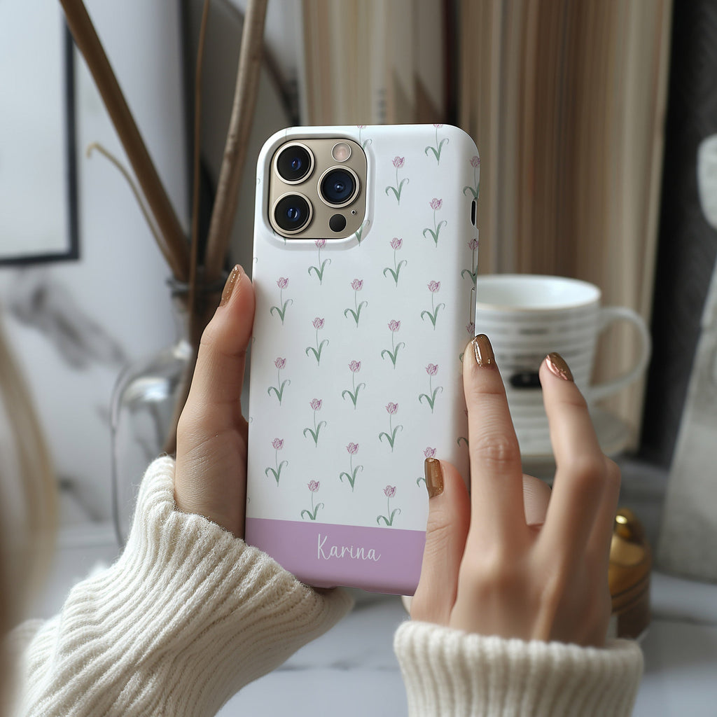 Pink Tulips MagSafe Tough iPhone Case - Hydrangea Lane Home