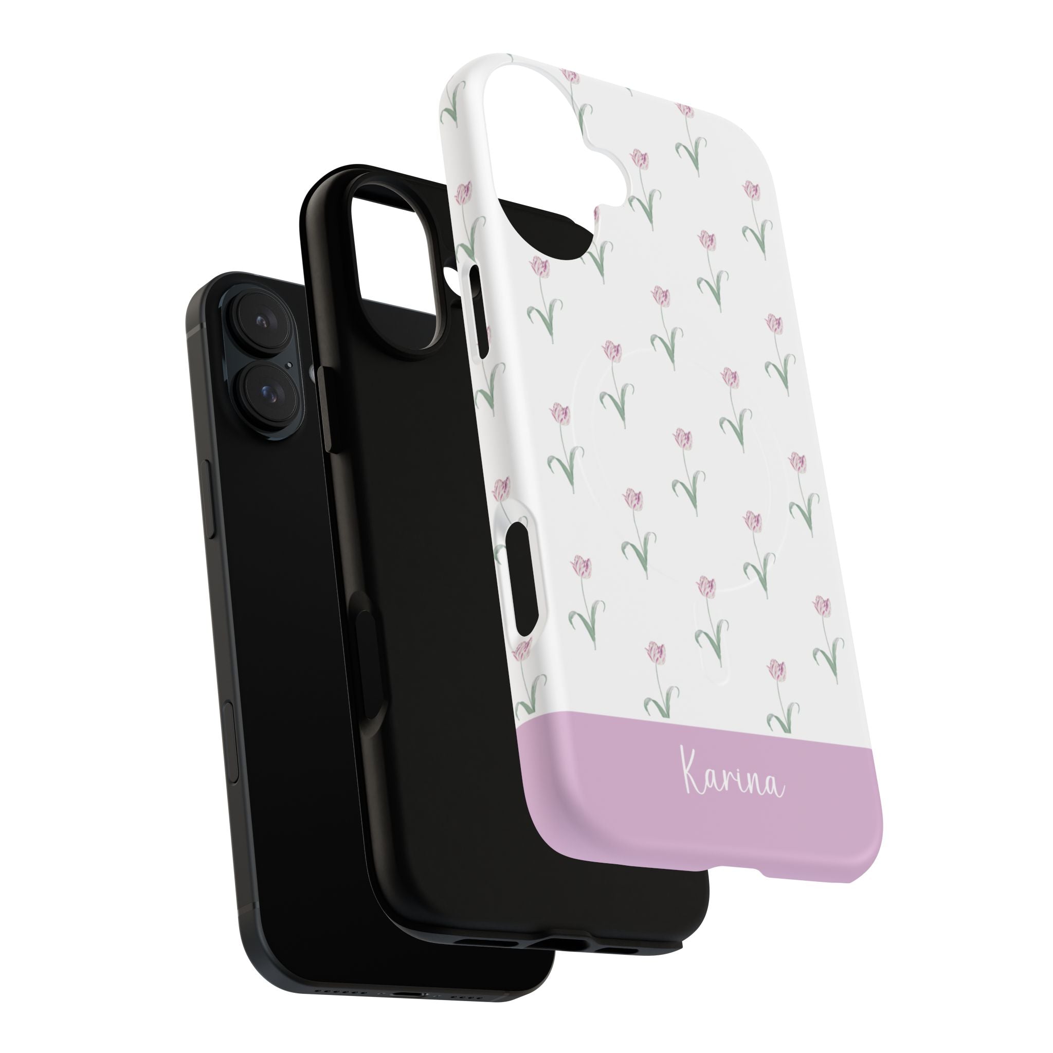 Pink Tulips MagSafe Tough iPhone Case - Hydrangea Lane Home