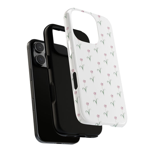 Pink Tulips Tough iPhone Case - Hydrangea Lane Home