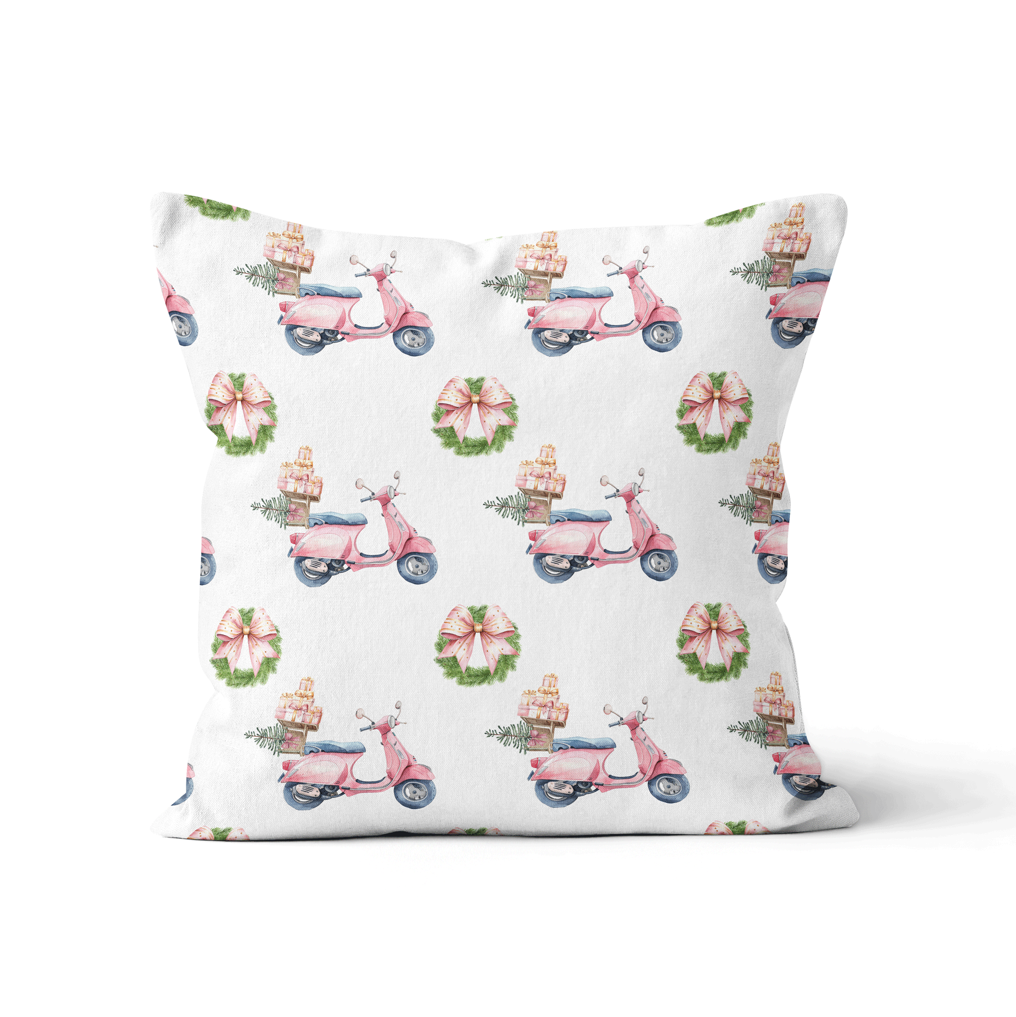 Pink Vespa Christmas Cushion/Pillow Cover - Hydrangea Lane Home