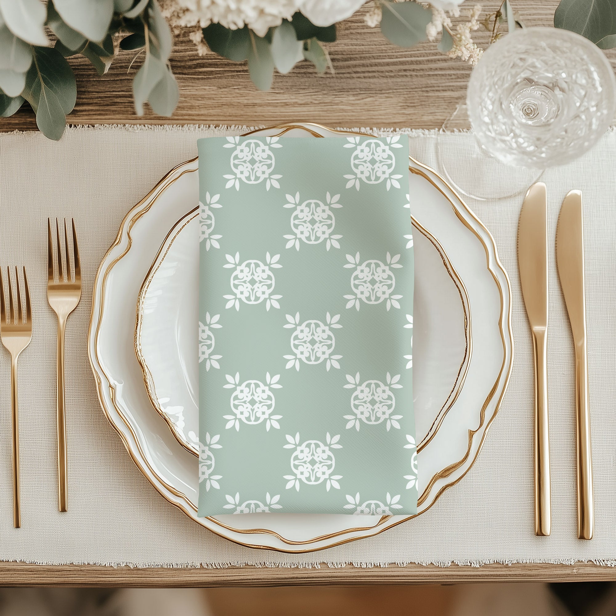Porto Fabric - Eucalyptus - Hydrangea Lane Home