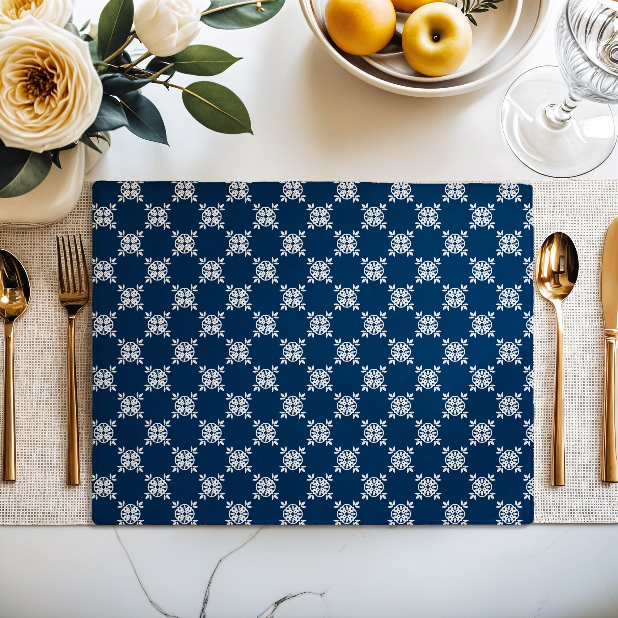 Porto Fabric - Navy - Hydrangea Lane Home