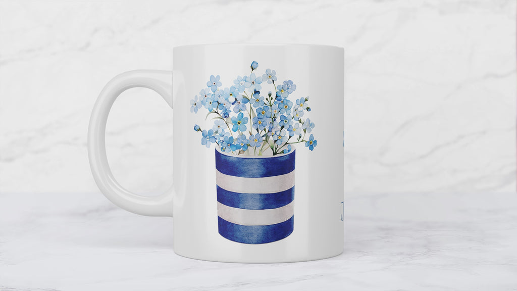 Forget Me Not Flowers Ceramic Mug
