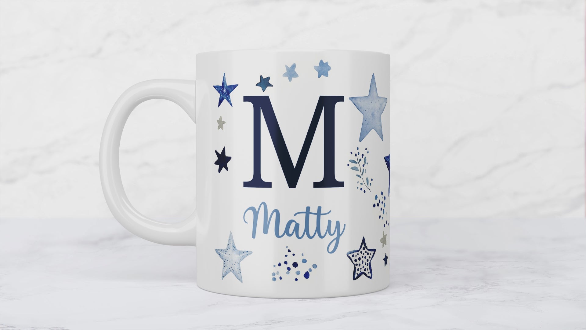 Blue Stars Ceramic Mug
