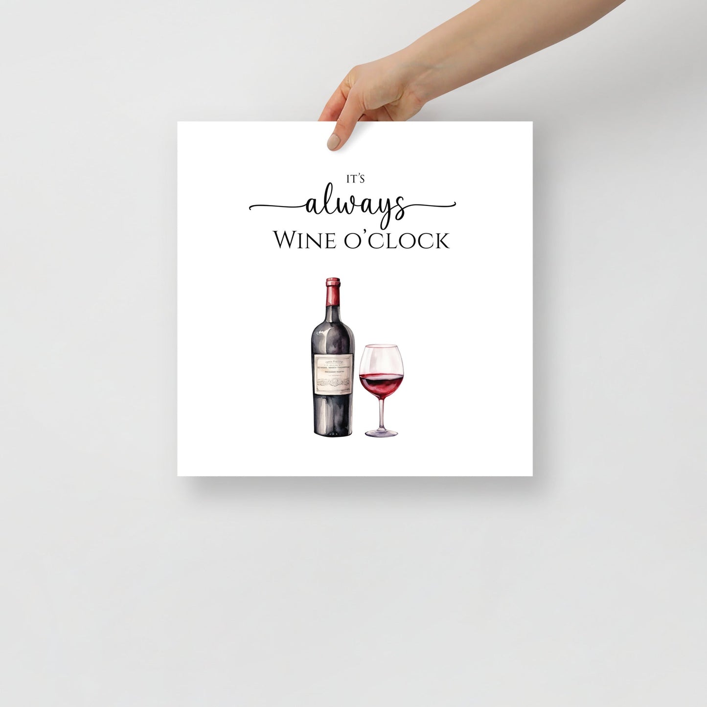 Red Wine o'clock Art Print - Hydrangea Lane Home