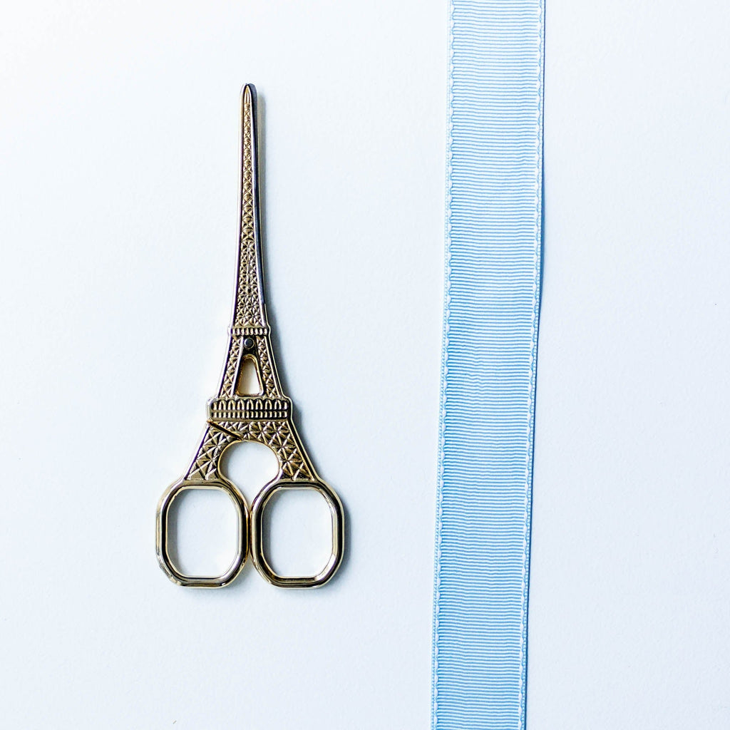 Saddle Stitch Grosgrain Ribbon - Baby Blue - Hydrangea Lane Home