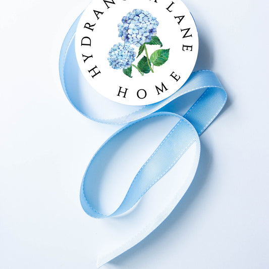 Saddle Stitch Grosgrain Ribbon - Baby Blue - Hydrangea Lane Home