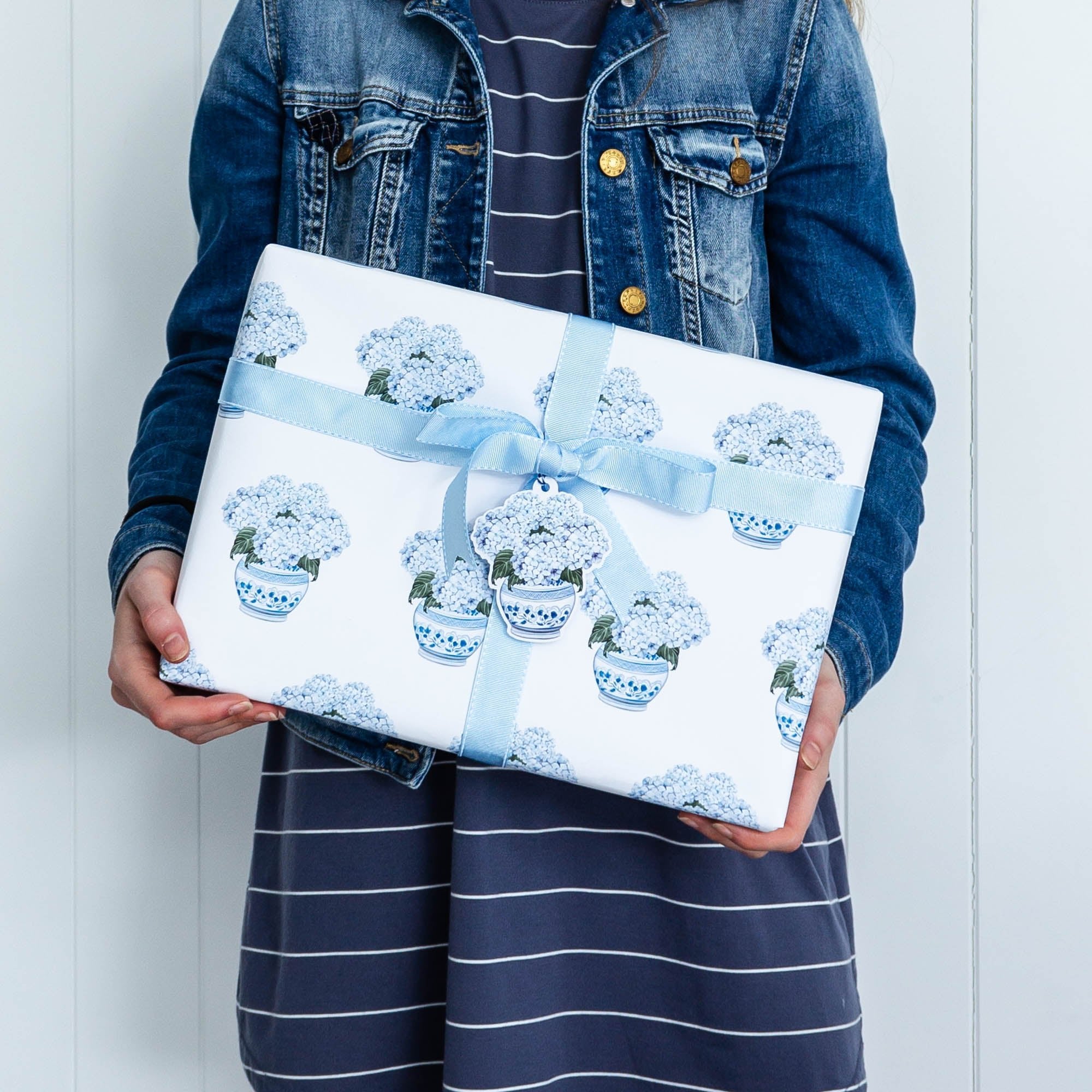 Saddle Stitch Grosgrain Ribbon - Baby Blue - Hydrangea Lane Home