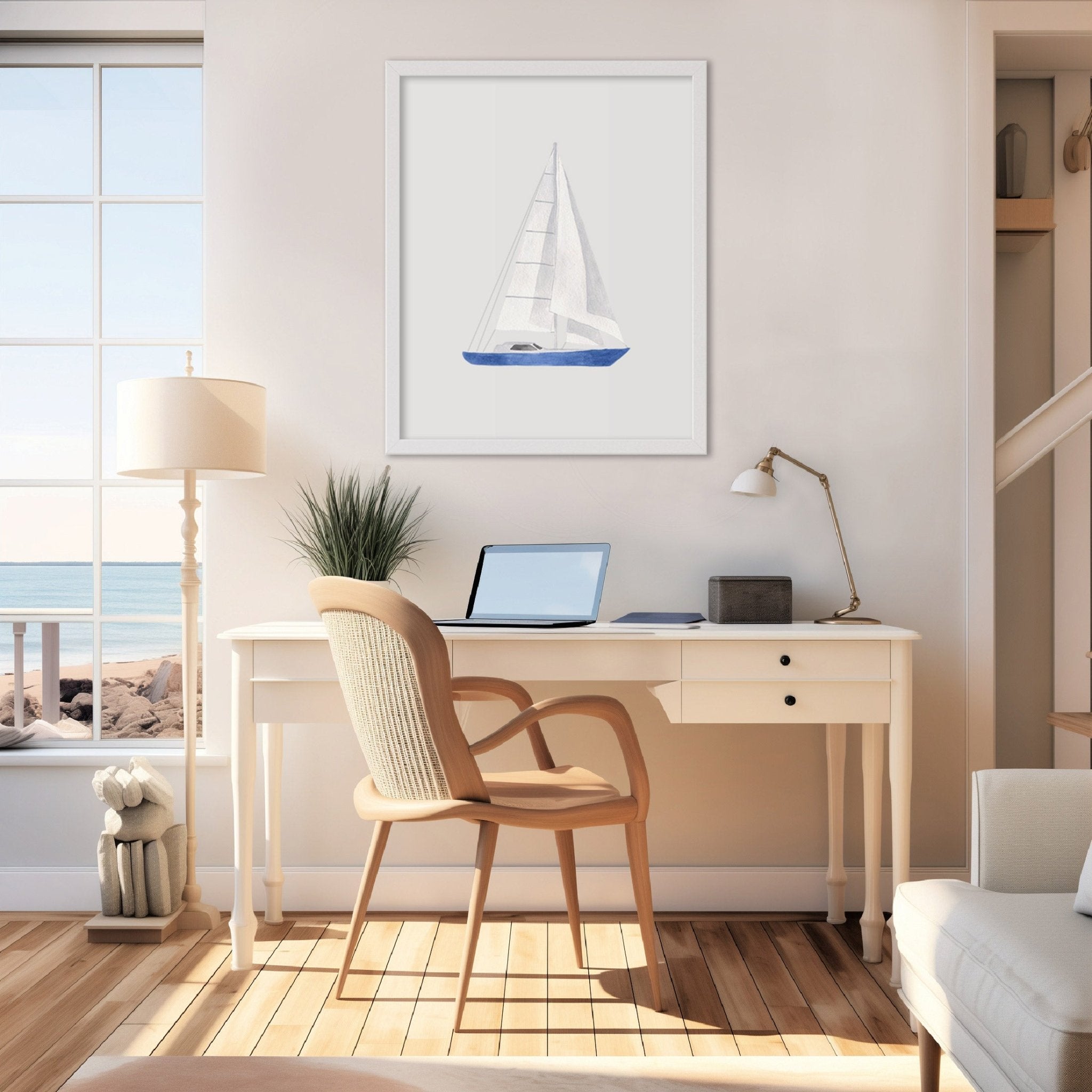 Sail Boat Art Print - Hydrangea Lane Home