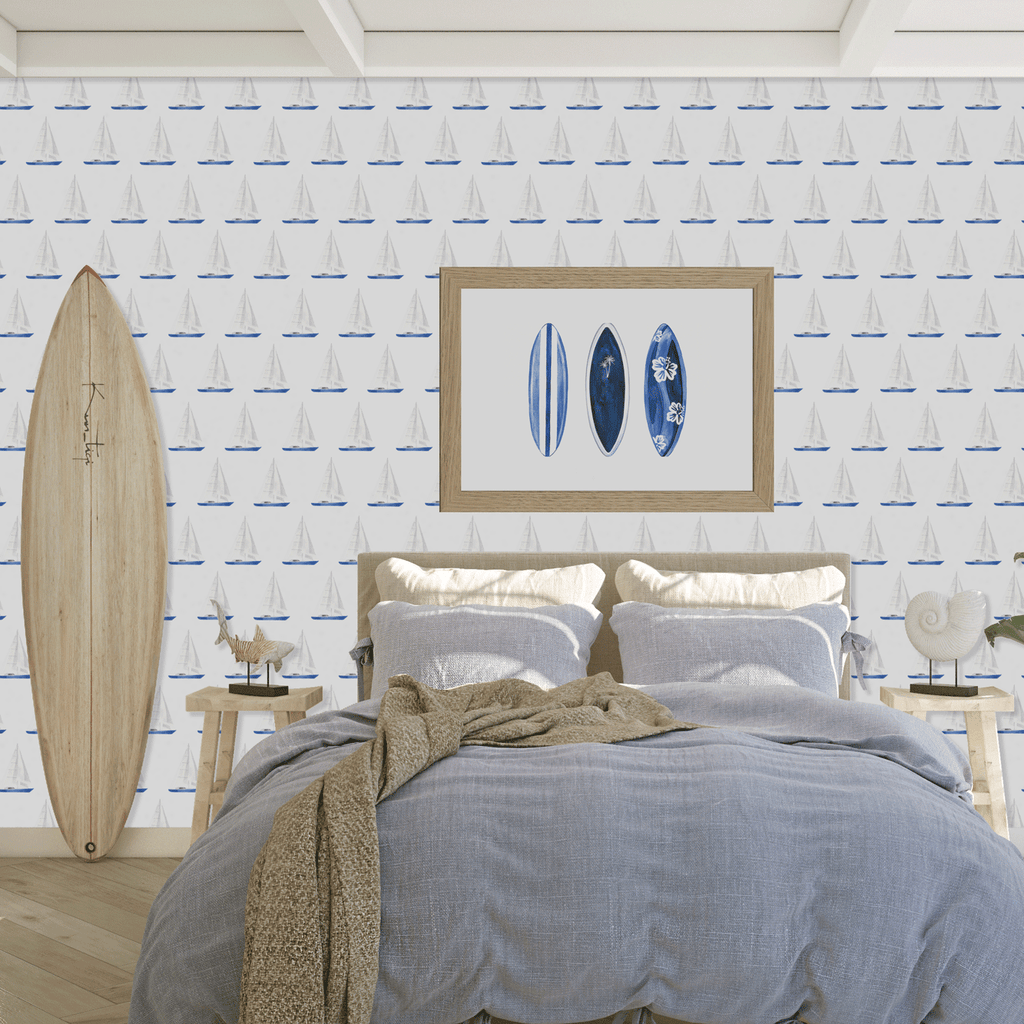 Sail Boat Nautical Wallpaper - Hydrangea Lane Home