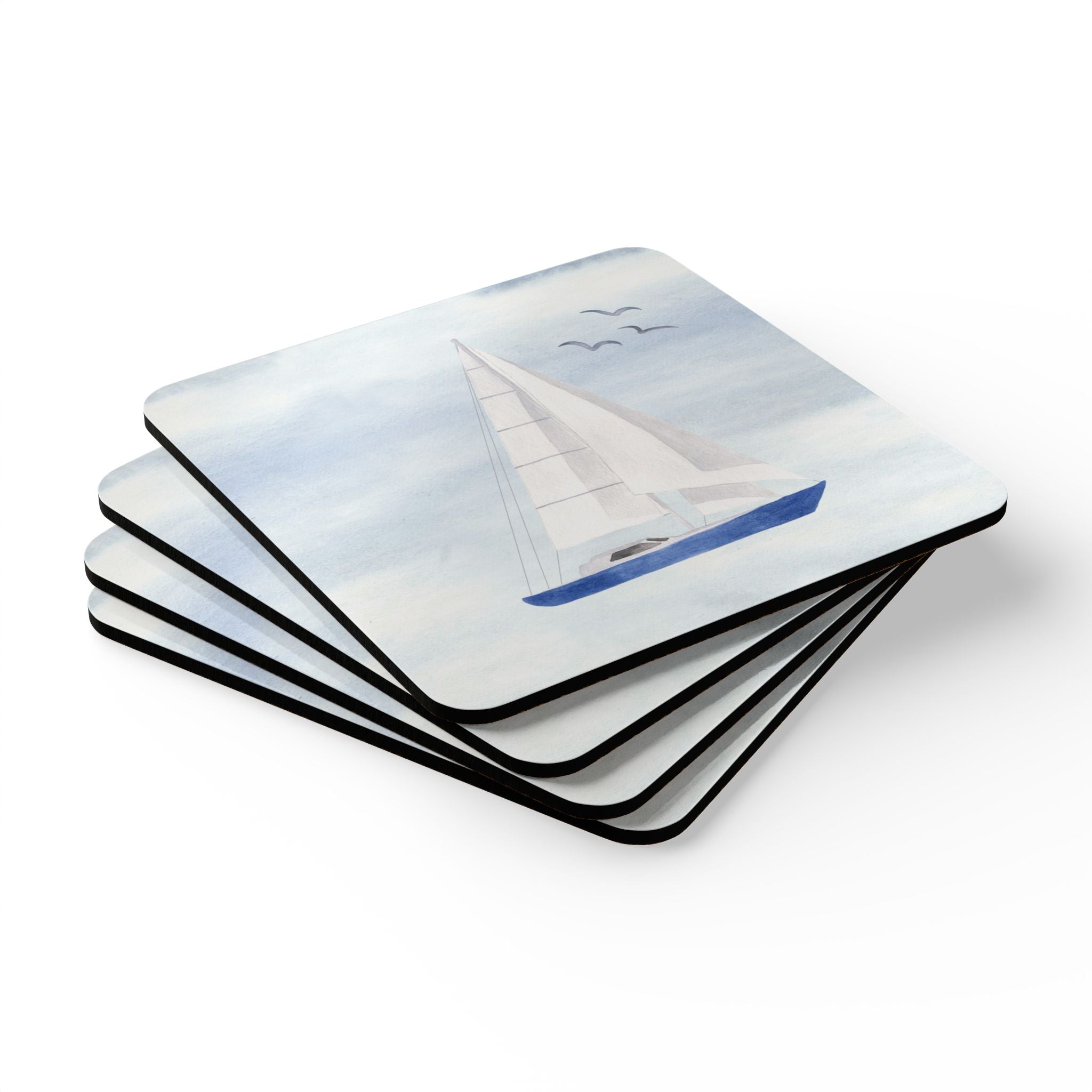 Sail Boat Set of 4 Drink Coasters - Hydrangea Lane Home