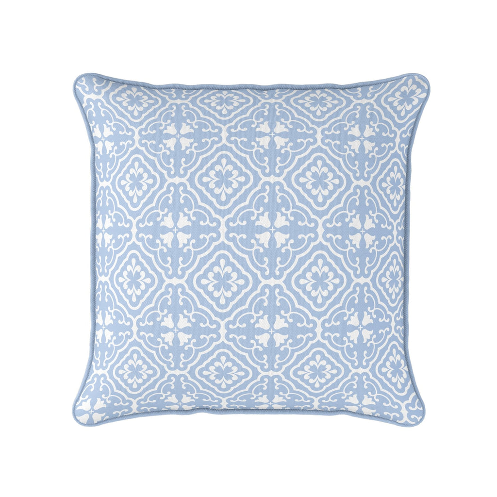 Sample - Amalfi Tulip Scroll Cushion - Cornflower - Hydrangea Lane Home