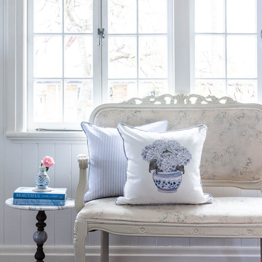 Sample - Chinoiserie Hydrangea Cushion - Hydrangea Lane Home
