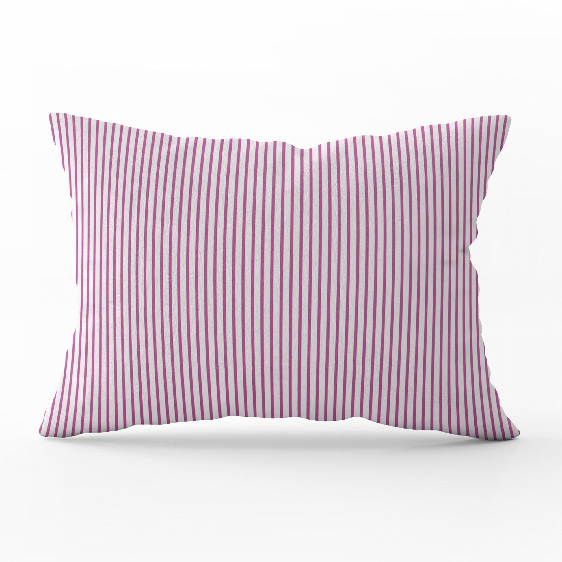 Sample - Petite Stripe Cushion Raspberry - Hydrangea Lane Home