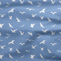 Seagull Silhouette Fabric - Breeze Blue - Hydrangea Lane Home