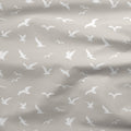 Seagull Silhouette Fabric - Linen Beige - Hydrangea Lane Home