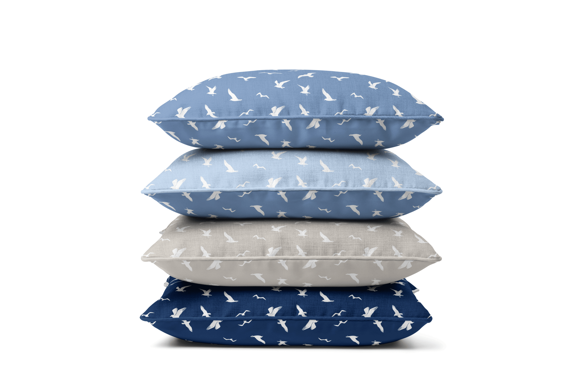 Seagull Silhouette Fabric - Linen Beige - Hydrangea Lane Home