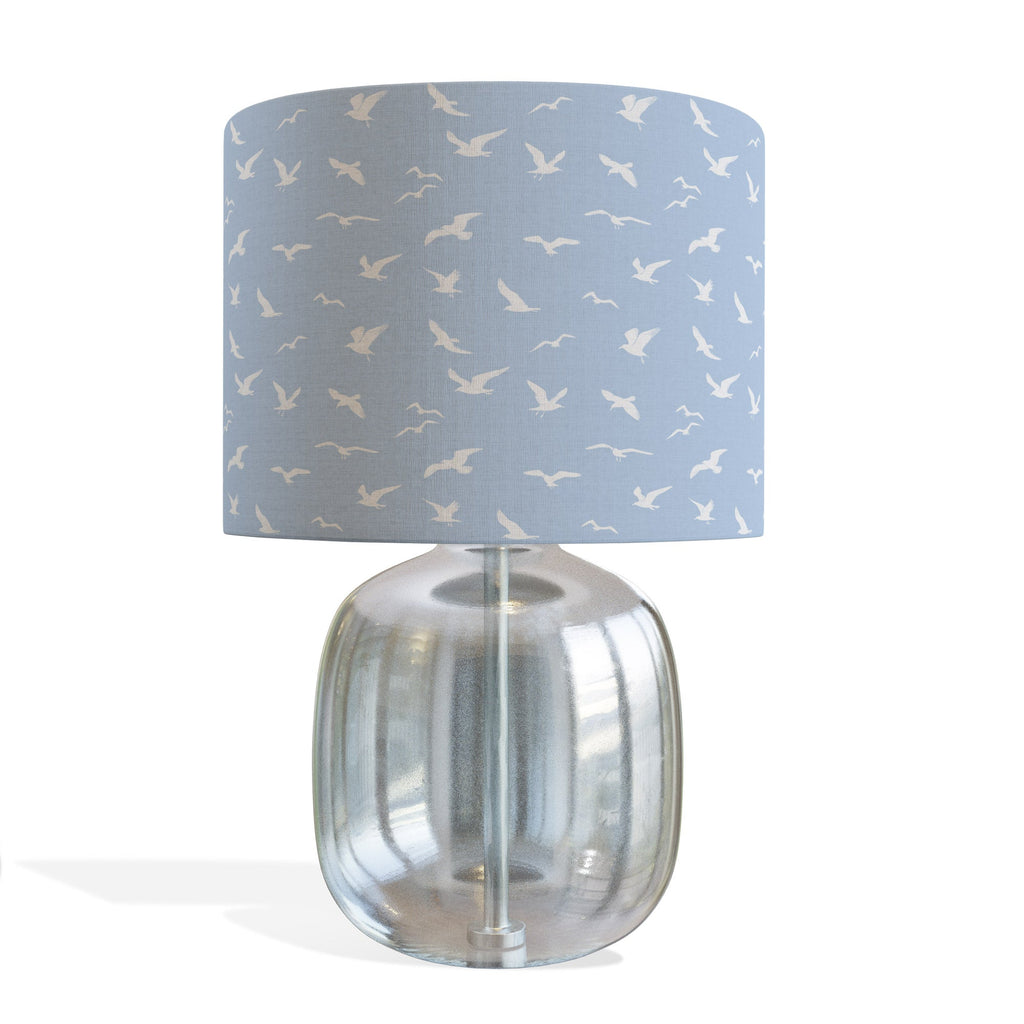 Seagull Silhouette Fabric - Serenity Blue - Hydrangea Lane Home