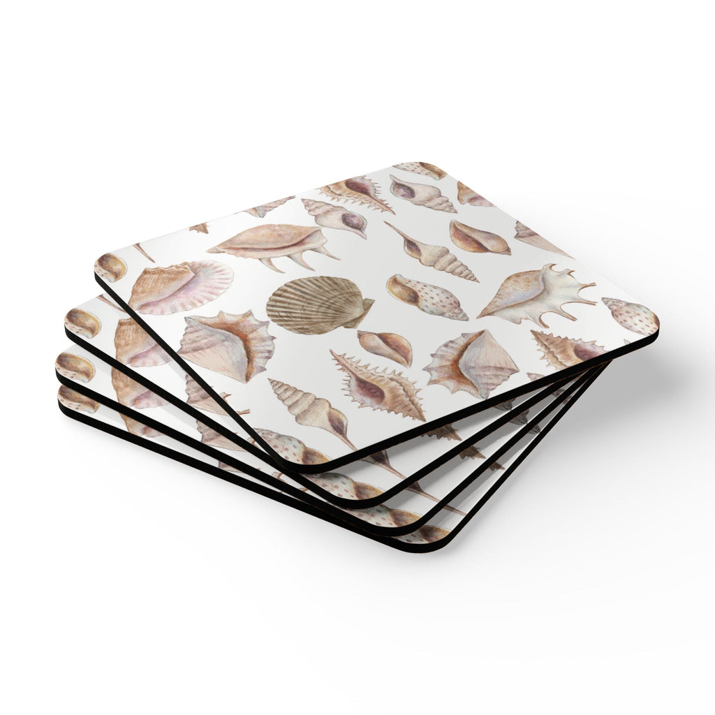 Seashells Set of 4 Drink Coasters - Hydrangea Lane Home
