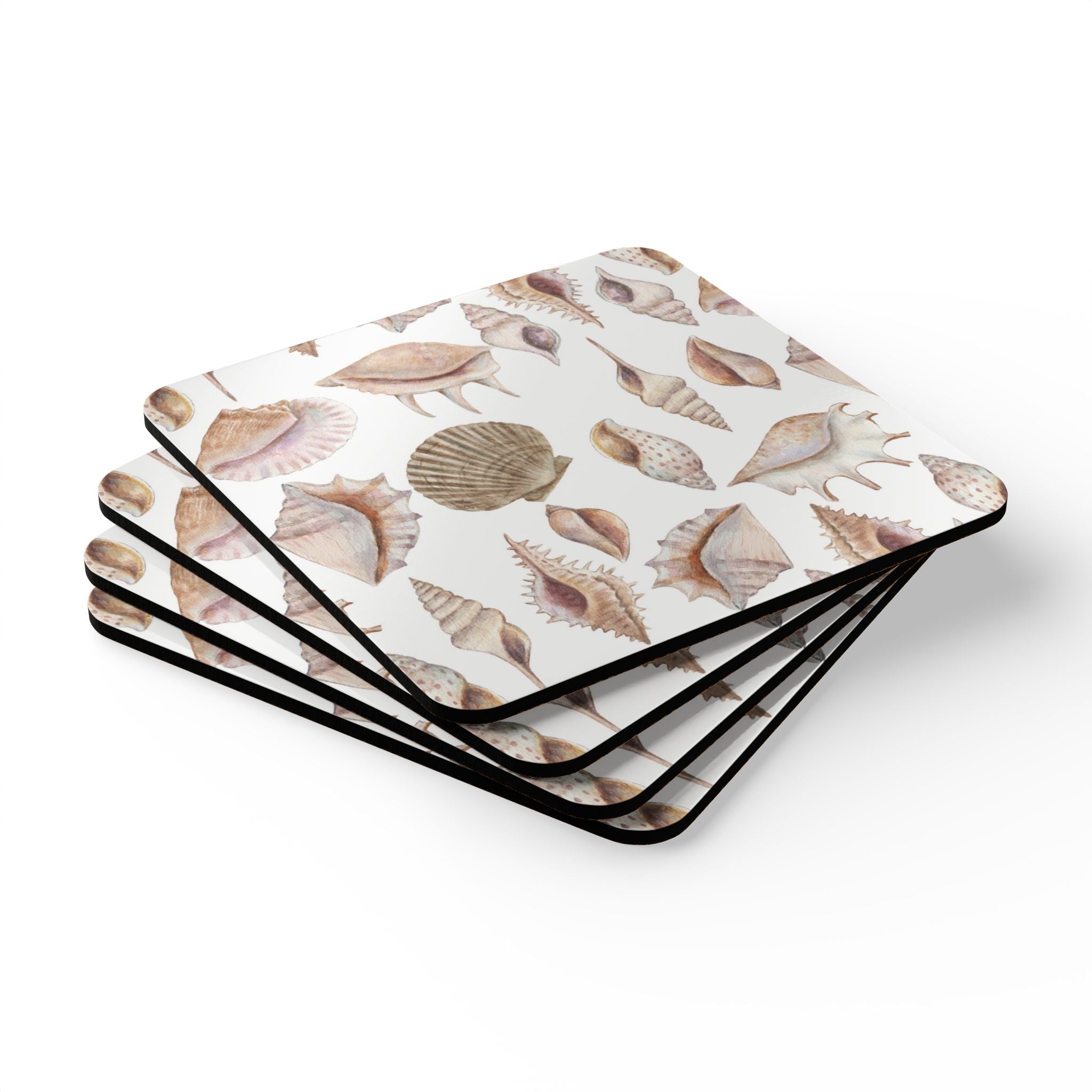 Seashells Set of 4 Drink Coasters - Hydrangea Lane Home