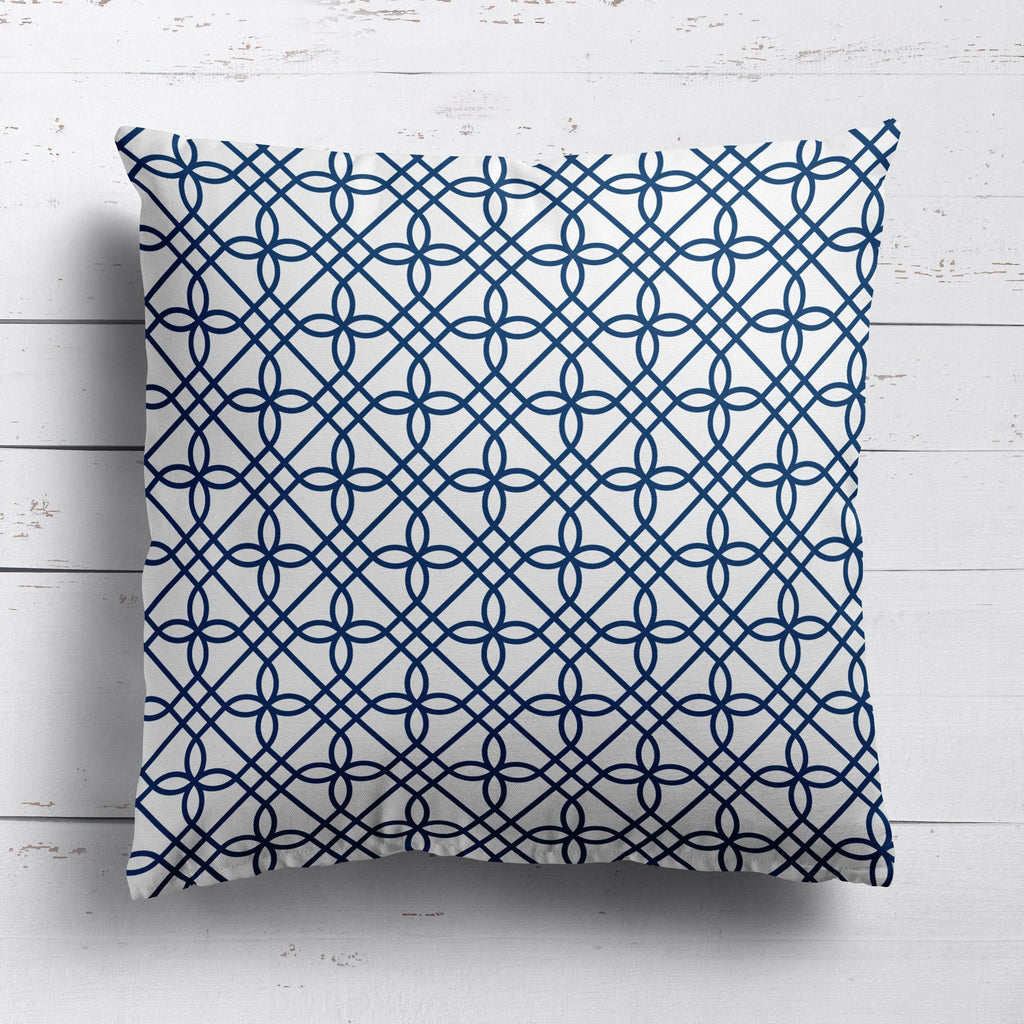 Second - Greek Gate Rustic Navy Cushion - Hydrangea Lane Home