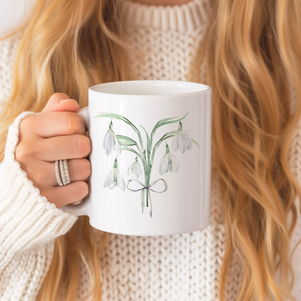 Snowdrops Ceramic Mug - Hydrangea Lane Home