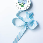 Striped Grosgrain Ribbon - Baby Blue - Hydrangea Lane Home