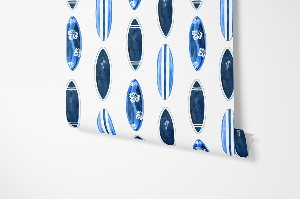 Surfs Up Surfboard Wallpaper - Hydrangea Lane Home