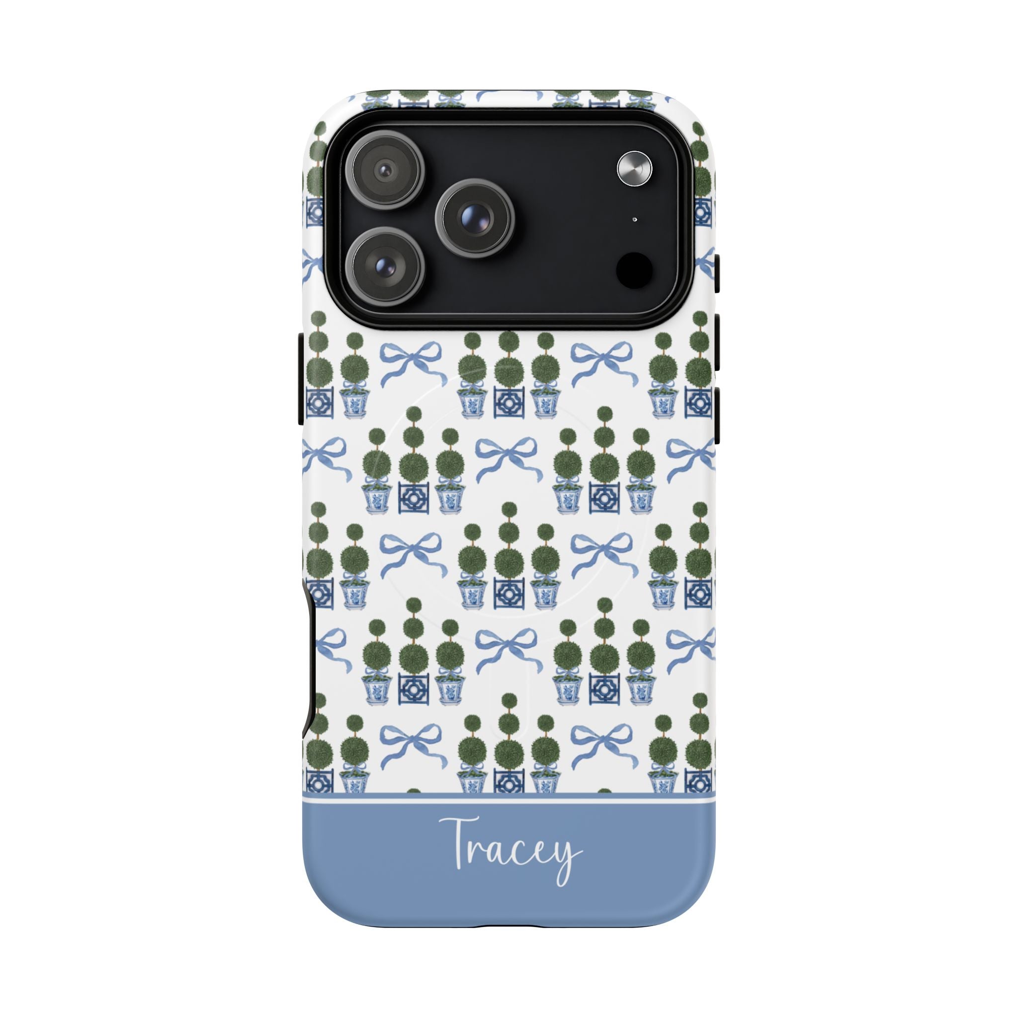 Topiary Tree Bow MagSafe Tough iPhone Case - Hydrangea Lane Home