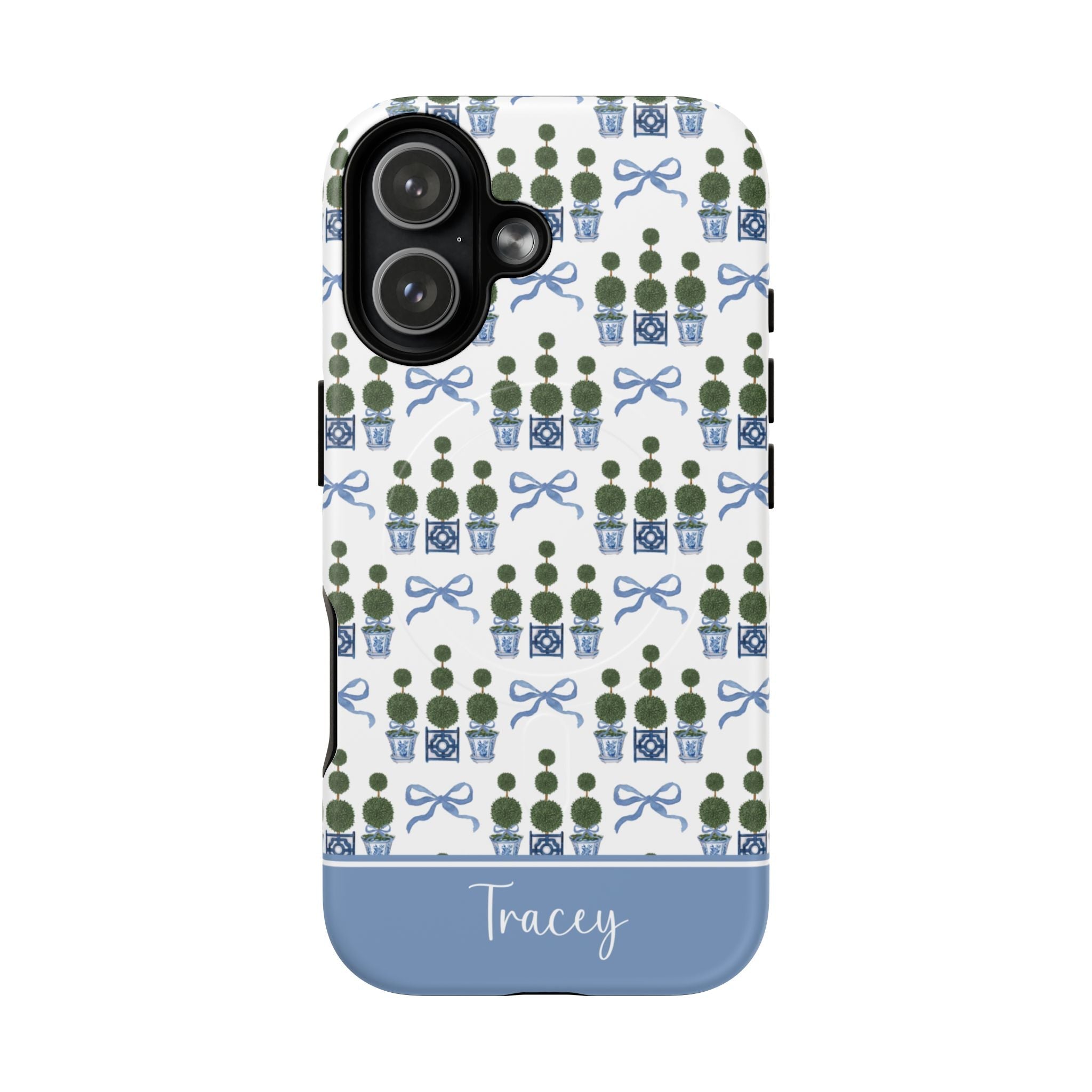 Topiary Tree Bow MagSafe Tough iPhone Case - Hydrangea Lane Home