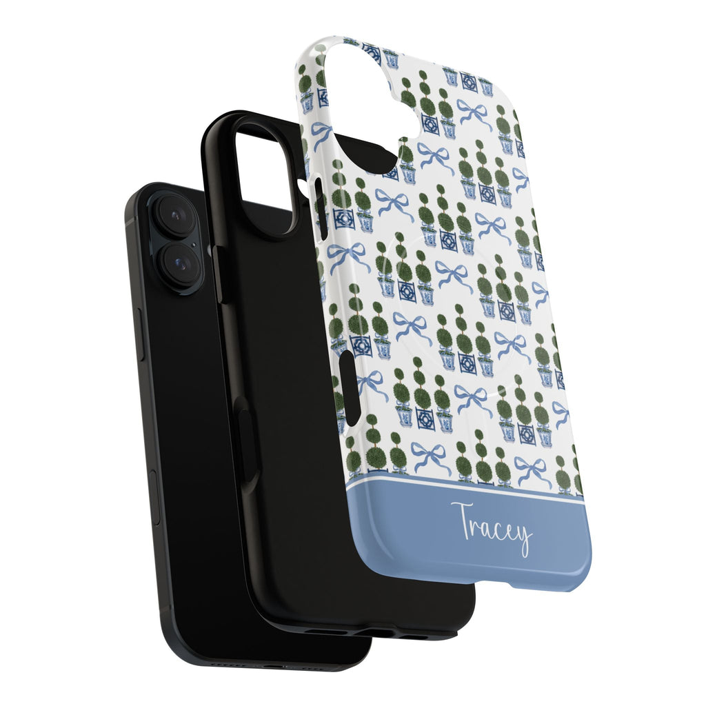 Topiary Tree Bow MagSafe Tough iPhone Case - Hydrangea Lane Home