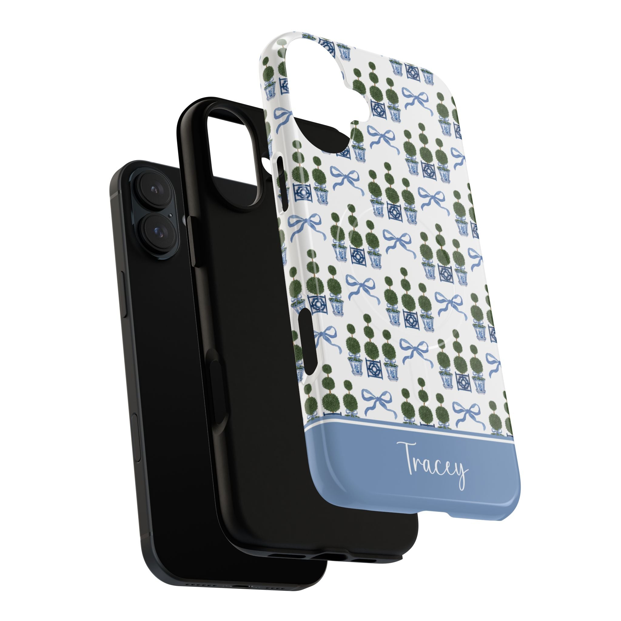 Topiary Tree Bow MagSafe Tough iPhone Case - Hydrangea Lane Home