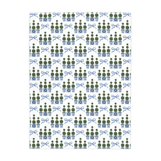 Topiary Tree Bow Soft Throw Fleece Blanket - Hydrangea Lane Home