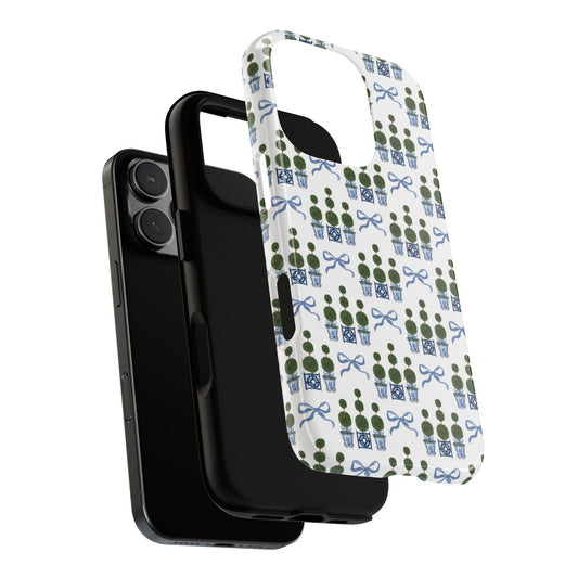 Topiary Tree Bow Tough iPhone Case - Hydrangea Lane Home