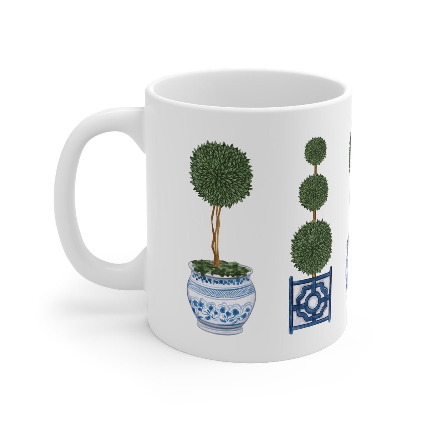 Topiary Tree Chinoiserie Ceramic Mug - Hydrangea Lane Home