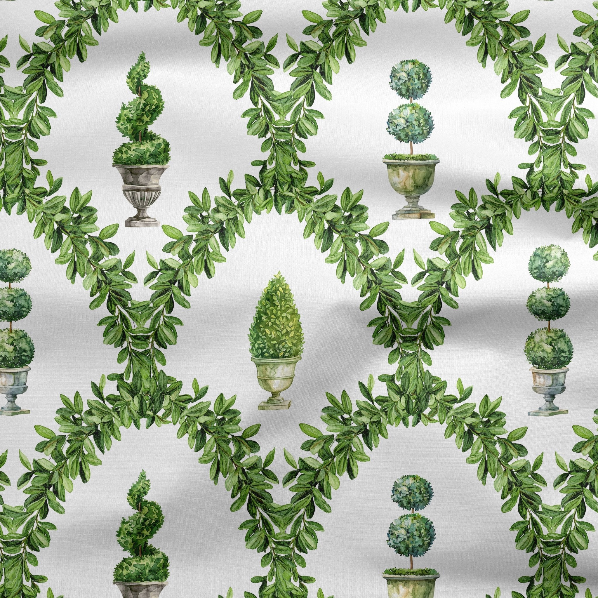 Topiary Tree Trellis Fabric - Hydrangea Lane Home
