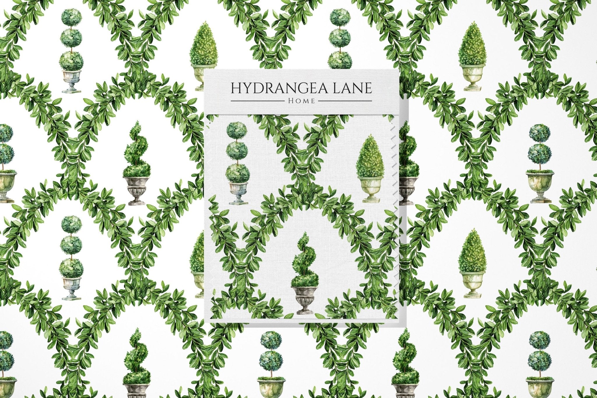 Topiary Tree Trellis Fabric - Hydrangea Lane Home