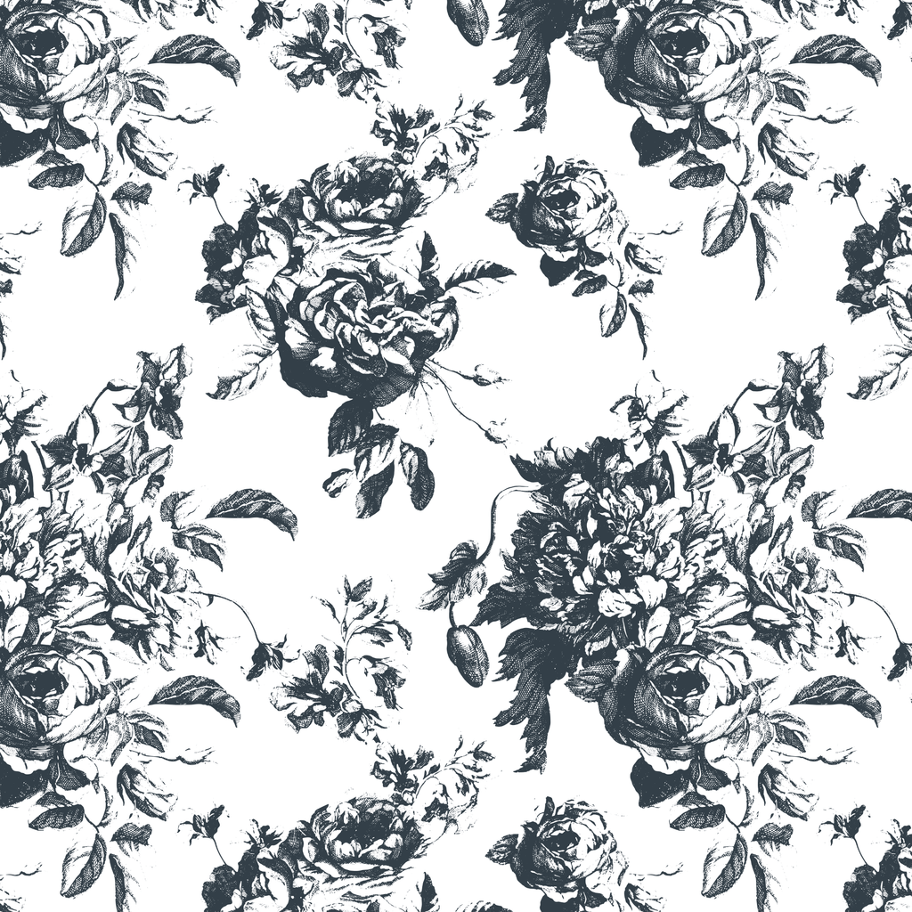 Villandry French Rose Toile - Graphite - Hydrangea Lane Home